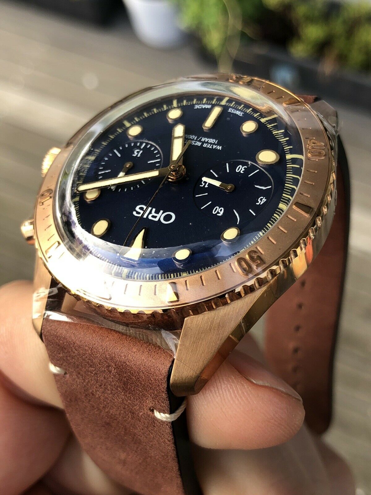 Oris Diver Carl Brashear LE Bronze Chronograph 01 771 7744 3185-Set LS - 2018