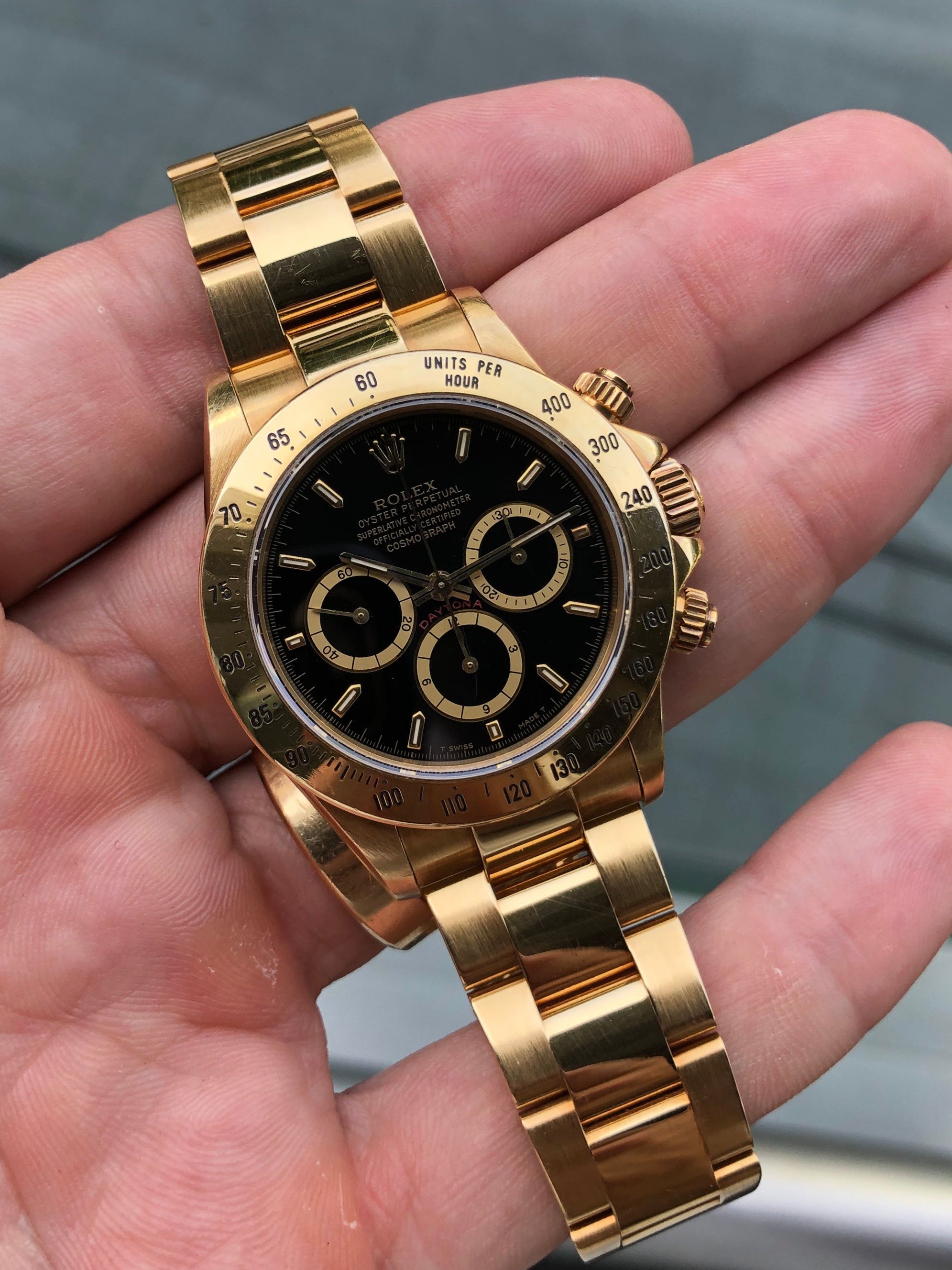 Rolex daytona 16528 store gold