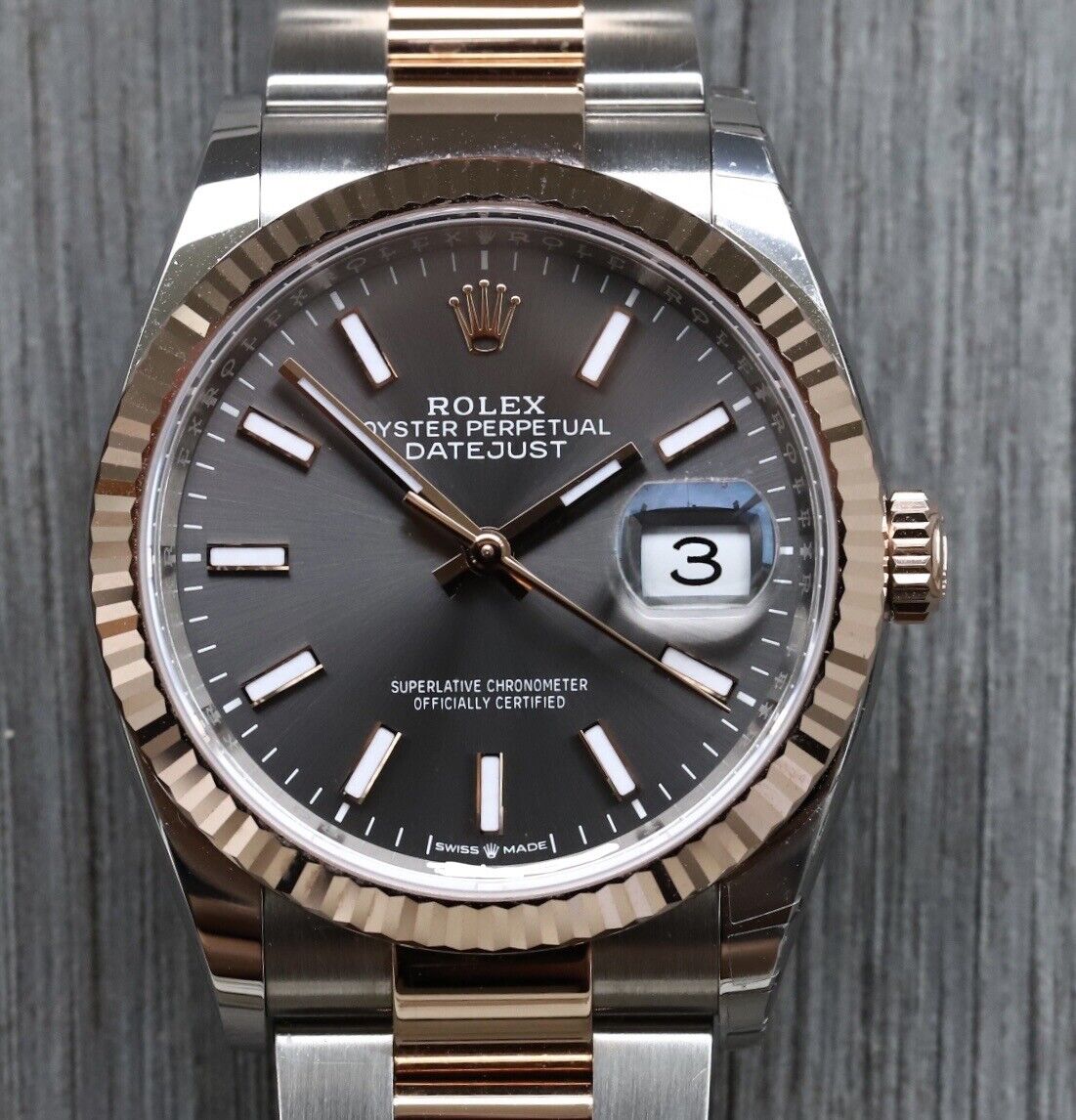 Rolex Datejust 36mm Two Tone Slate Dial 126231 - 2021