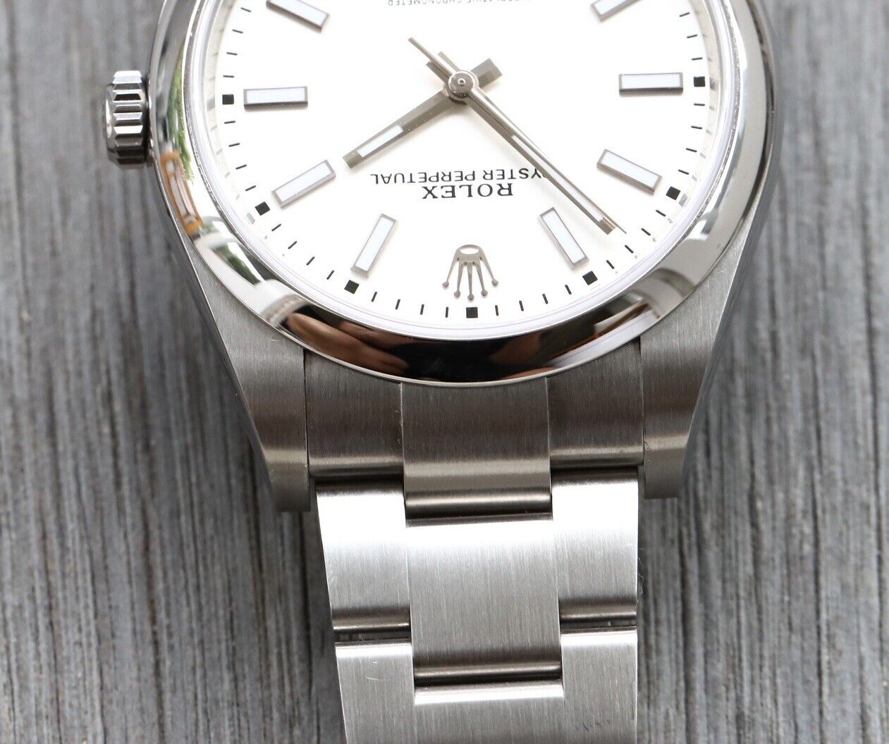 Rolex oyster perpetual 39 white for sale hot sale