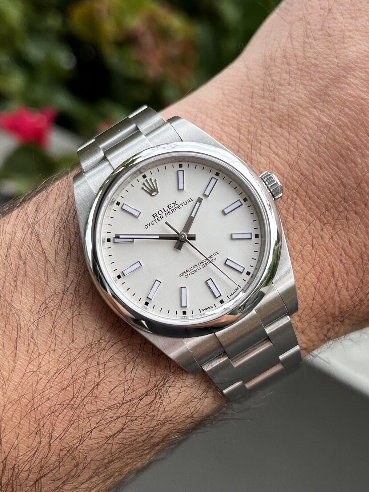 Op39 Rhodium Rolex Oyster Perpetual 39 OP39 White Dial 114300 – 2019 – Watch Vault ...