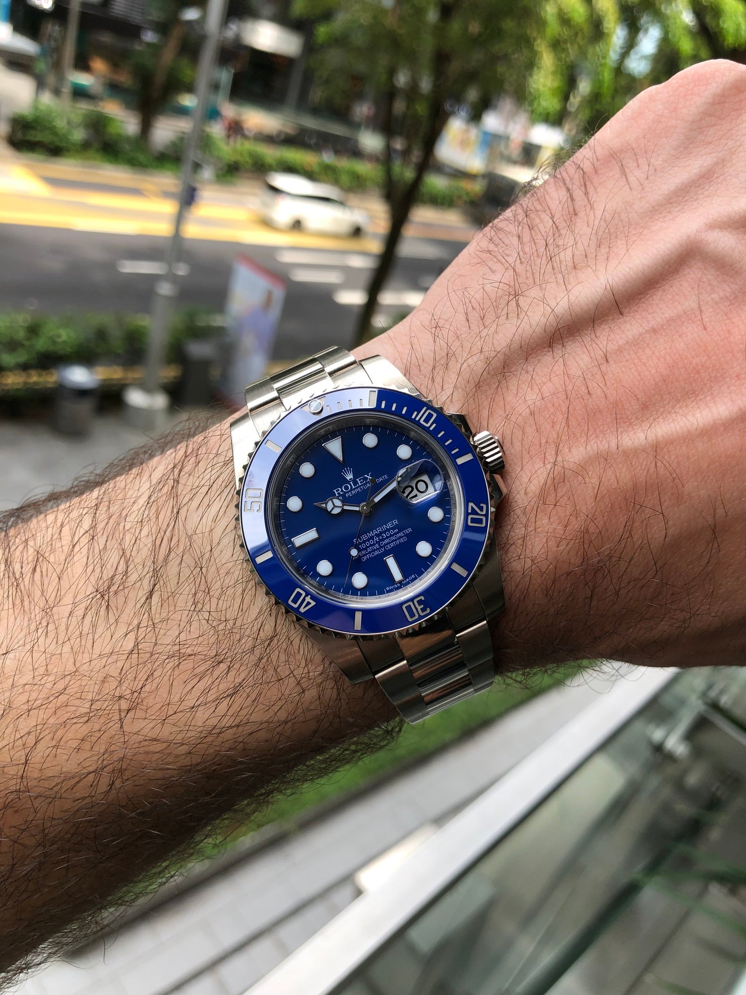 Rolex 18K White Gold Submariner “Smurf”  116619LB