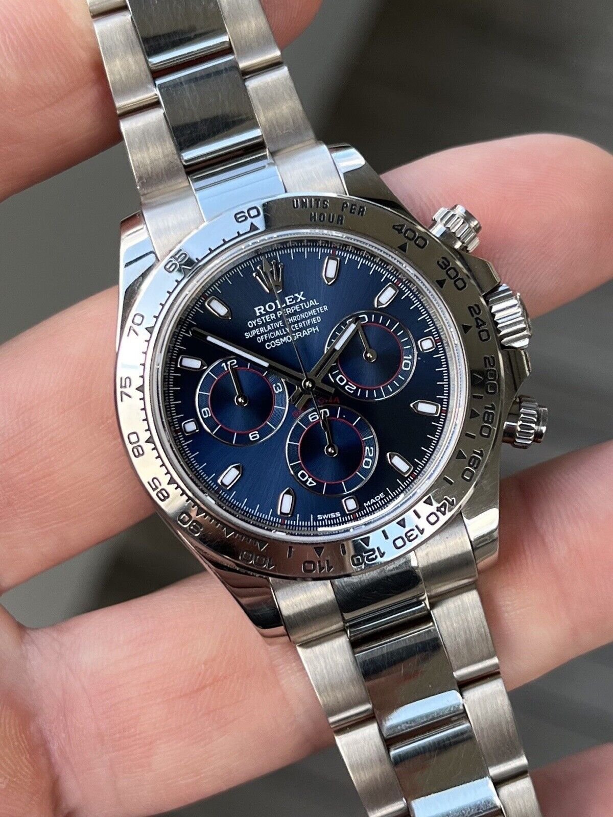 Rolex Cosmograph Daytona White Gold Blue Dial 116509 - 2019