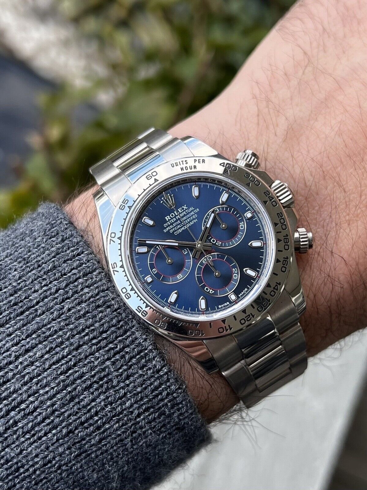 Rolex Cosmograph Daytona White Gold Blue Dial 116509 - 2019