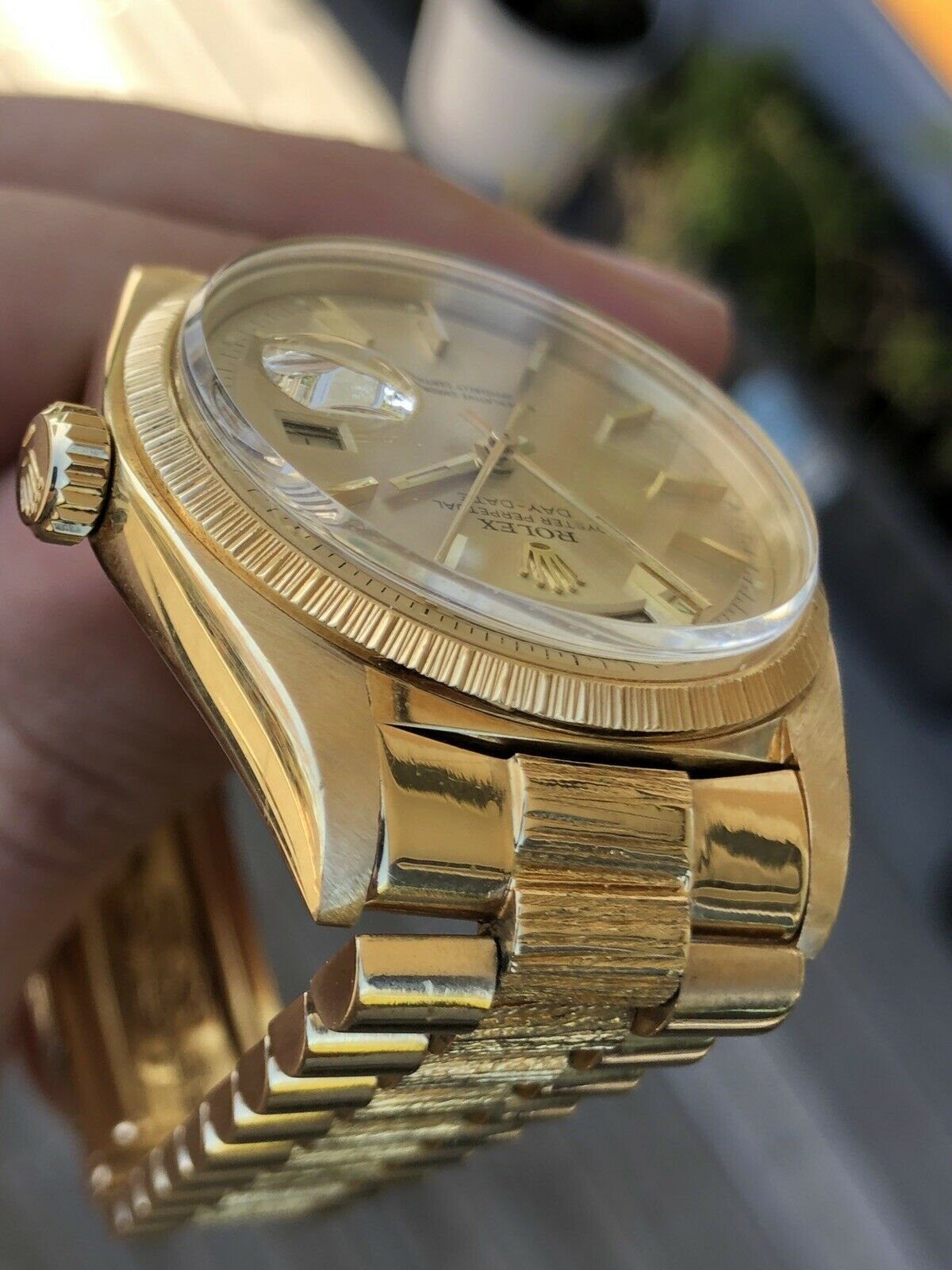 Rolex bark finish history on sale