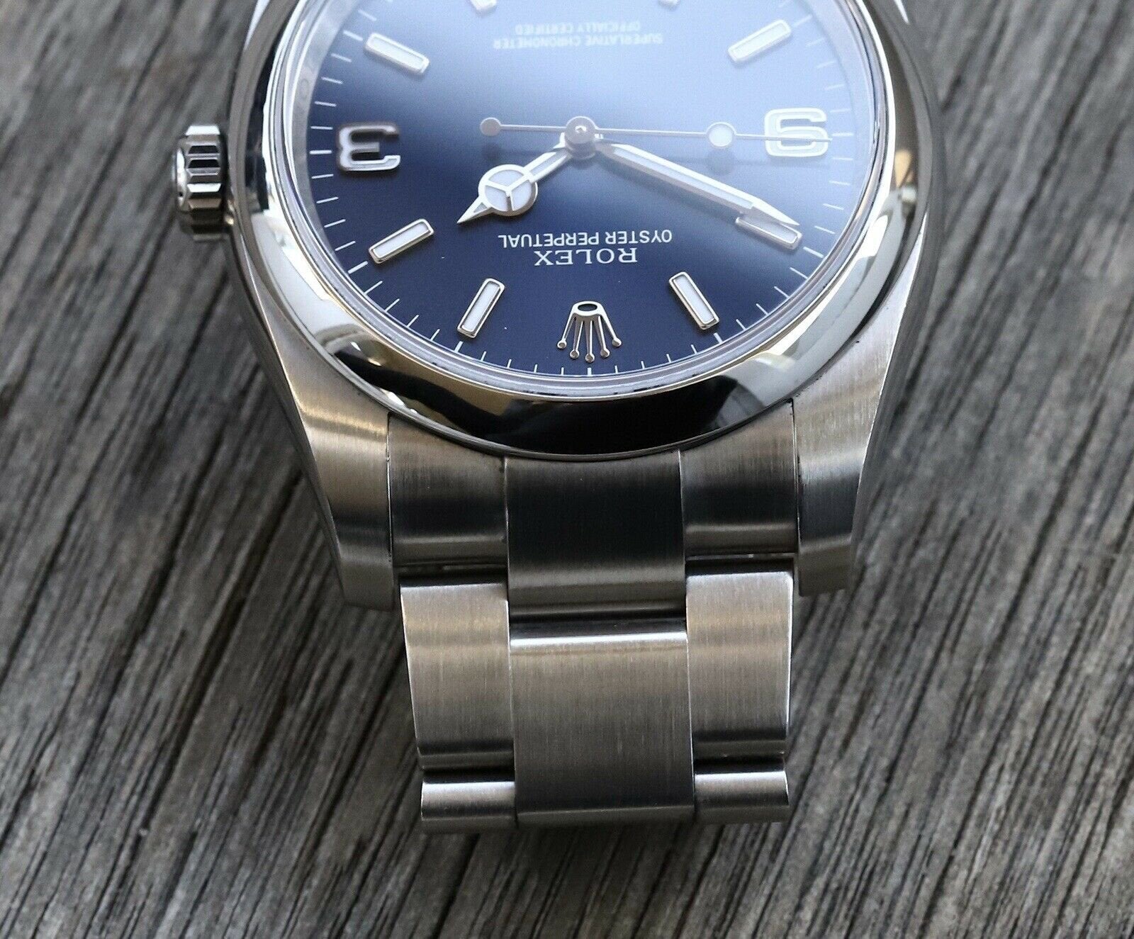 Oyster perpetual 36 deals blue dial