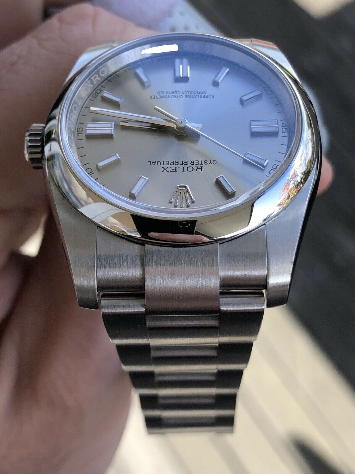 Rolex Oyster Perpetual 36 OP36 Silver Dial 116000 2019 Watch