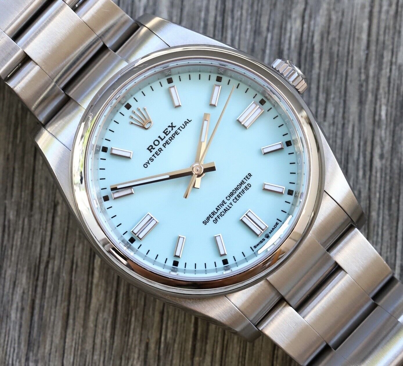 Rolex Oyster Perpetual 36 OP36 Turquoise Tiffany Dial 126000 2021 Watch Vault Australia