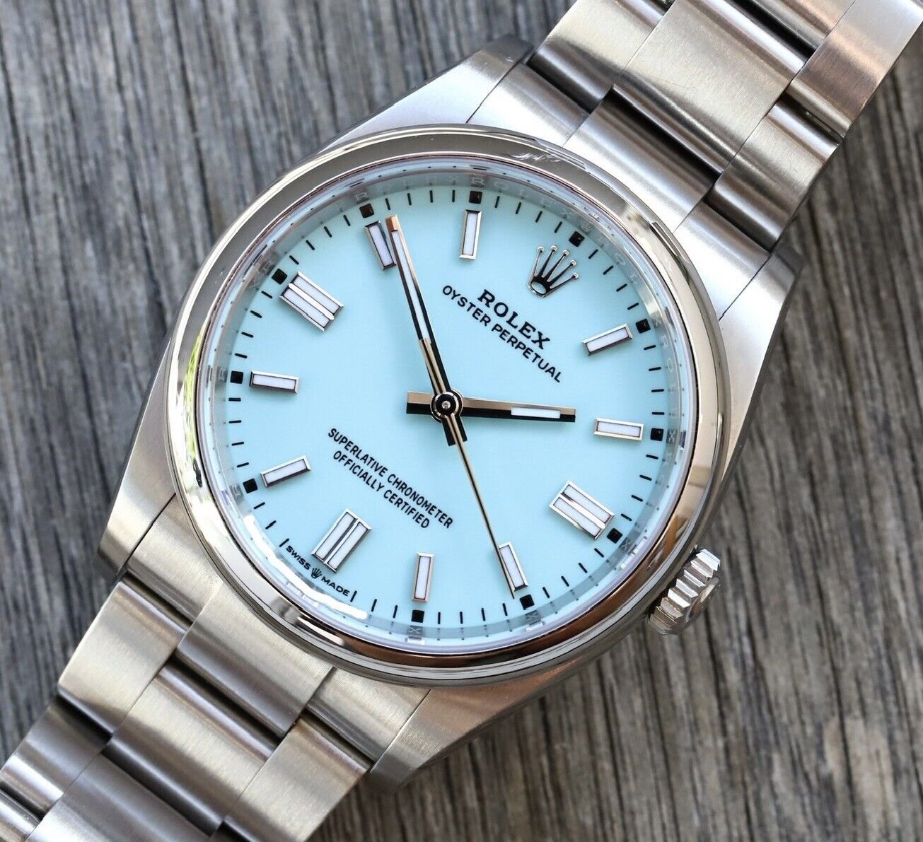 Rolex Oyster Perpetual 36 OP36 Turquoise 'Tiffany' Dial 126000 - 2021