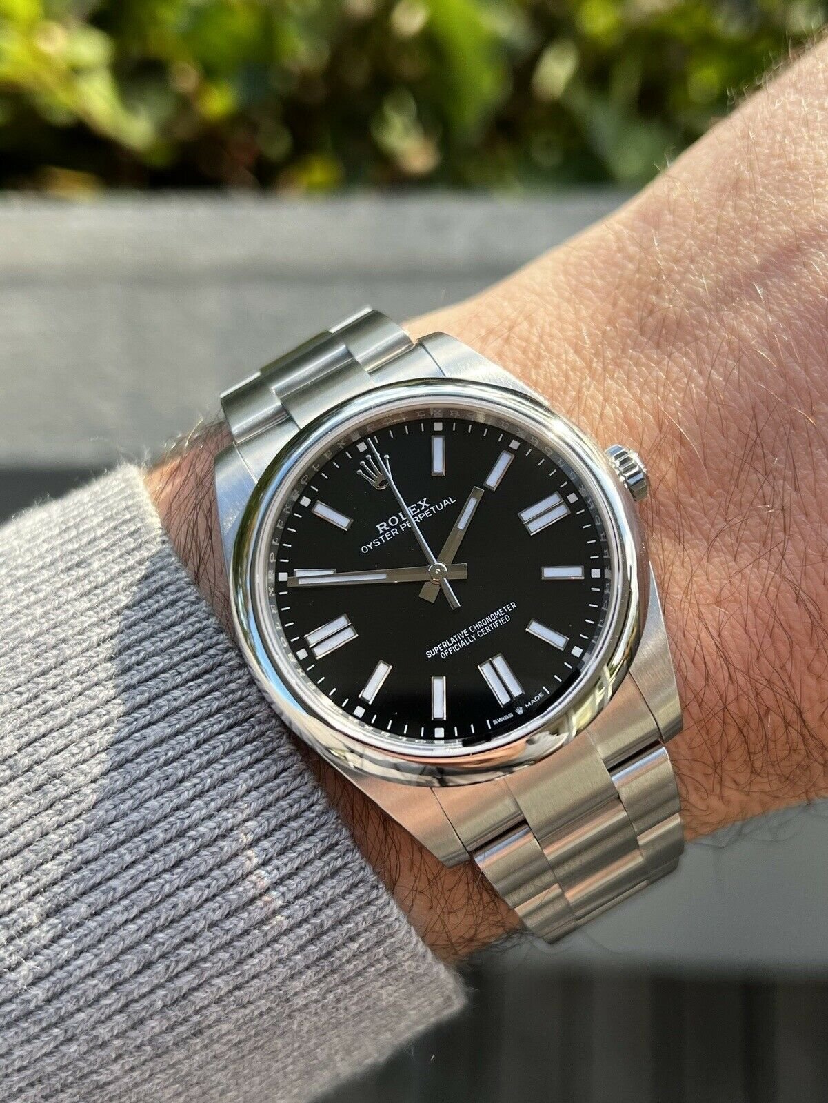 Rolex oyster perpetual cheap black dial