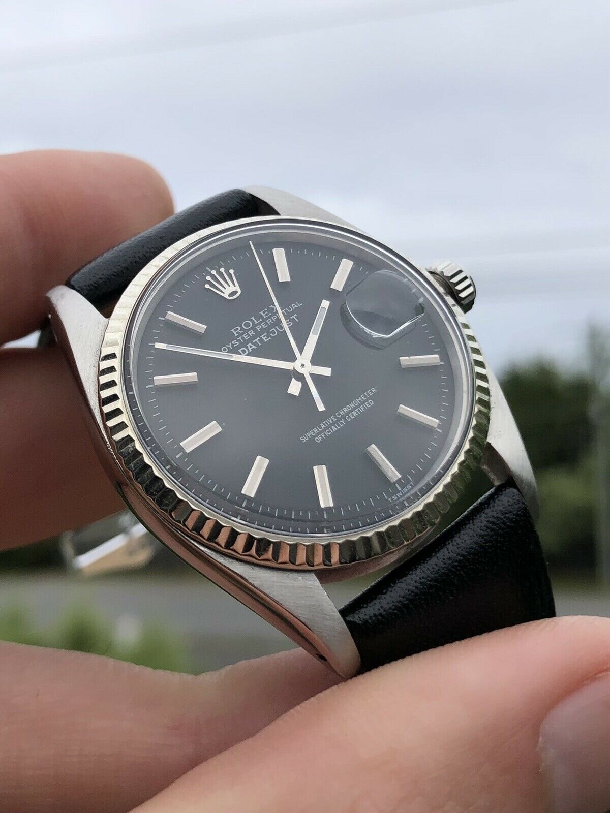 Rolex Oyster Perpetual Datejust 36mm Black Dial 1601 - 1970