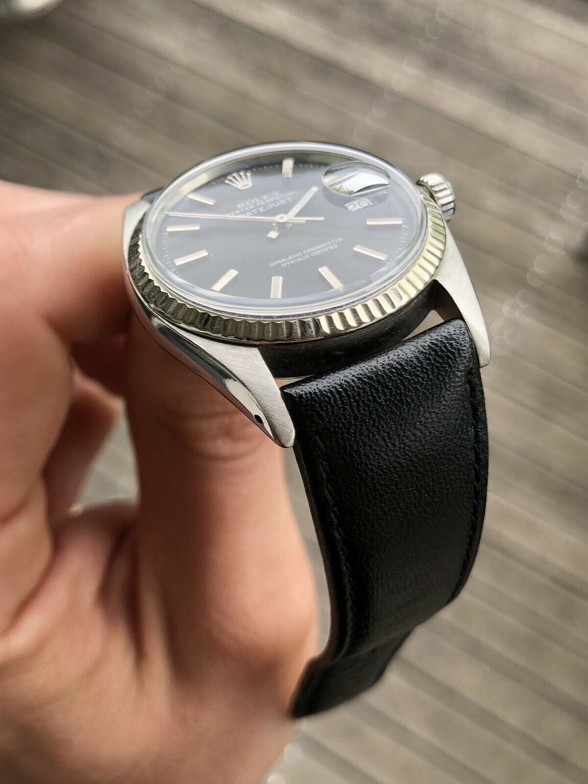Rolex Oyster Perpetual Datejust 36mm Black Dial 1601 - 1970