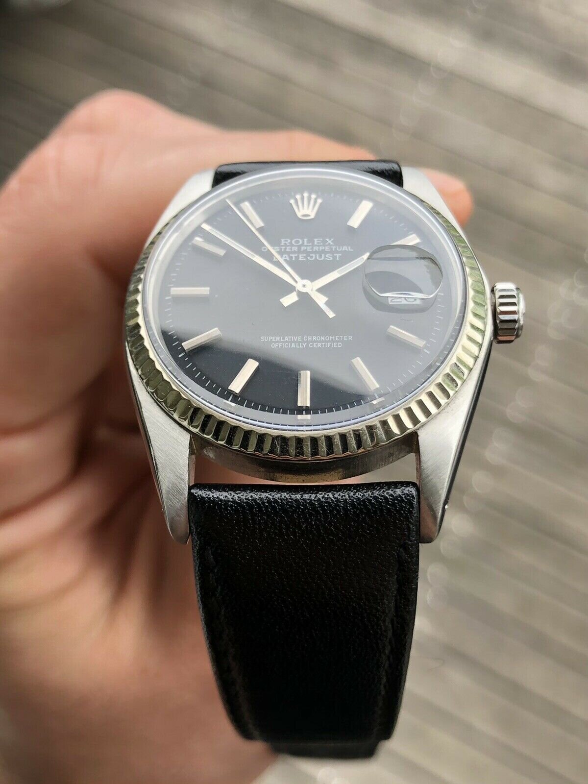 Rolex Oyster Perpetual Datejust 36mm Black Dial 1601 - 1970