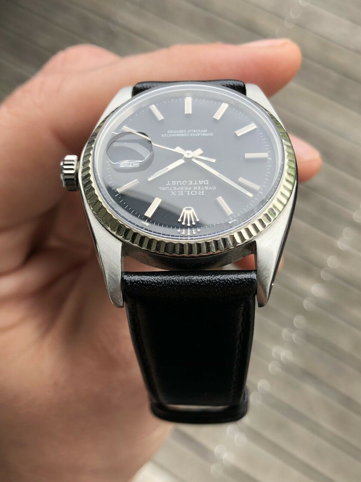 Rolex Oyster Perpetual Datejust 36mm Black Dial 1601 - 1970
