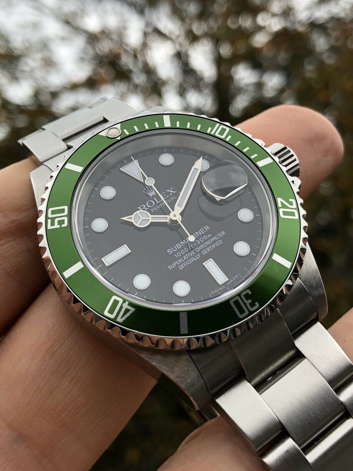Rolex Submariner 16610LV Kermit 2006 D Serial Watch Vault