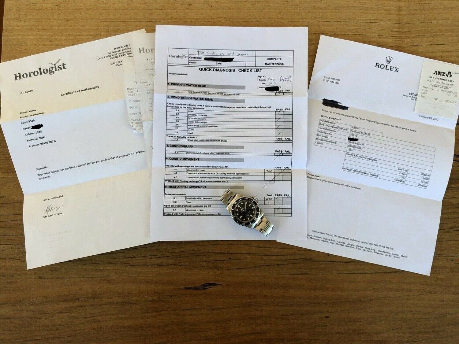 Rolex Submariner 5513 Matte Mark II Maxi - 1982