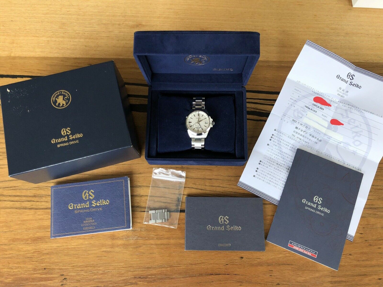 Seiko Grand Seiko SBGE009 9R66 Spring Drive GMT 2012 Watch