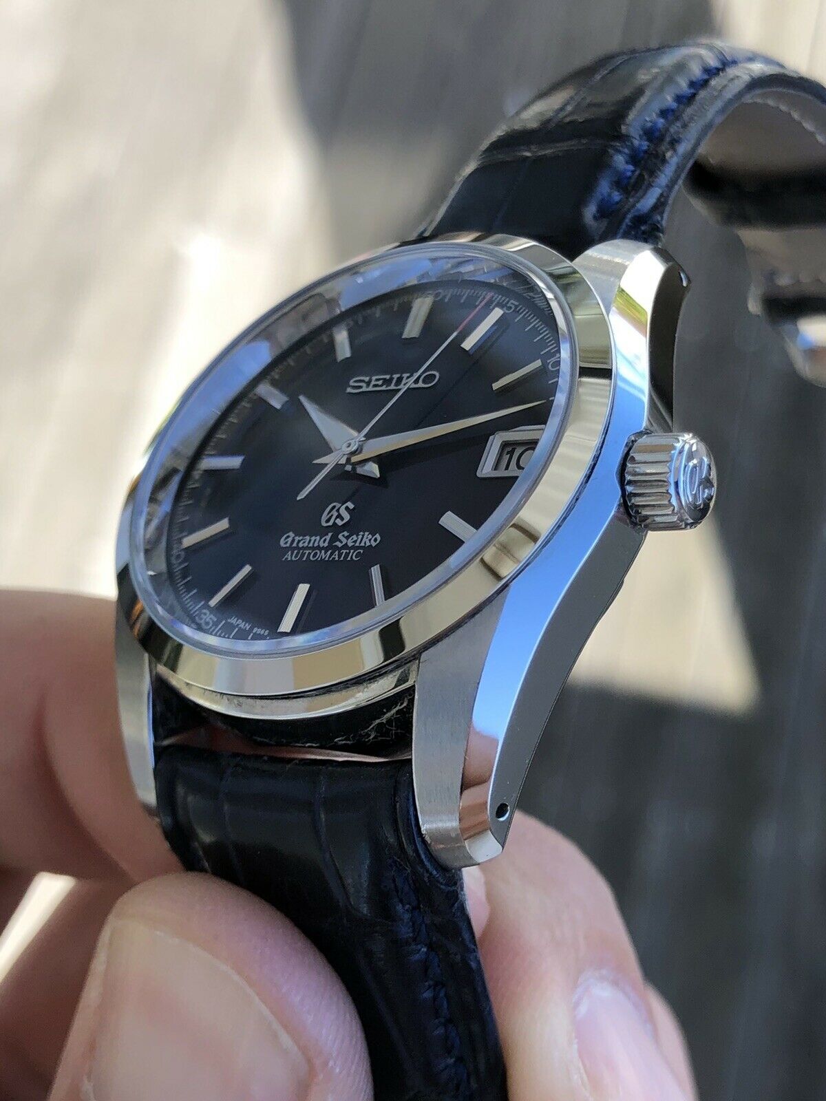 Grand seiko shop on leather strap