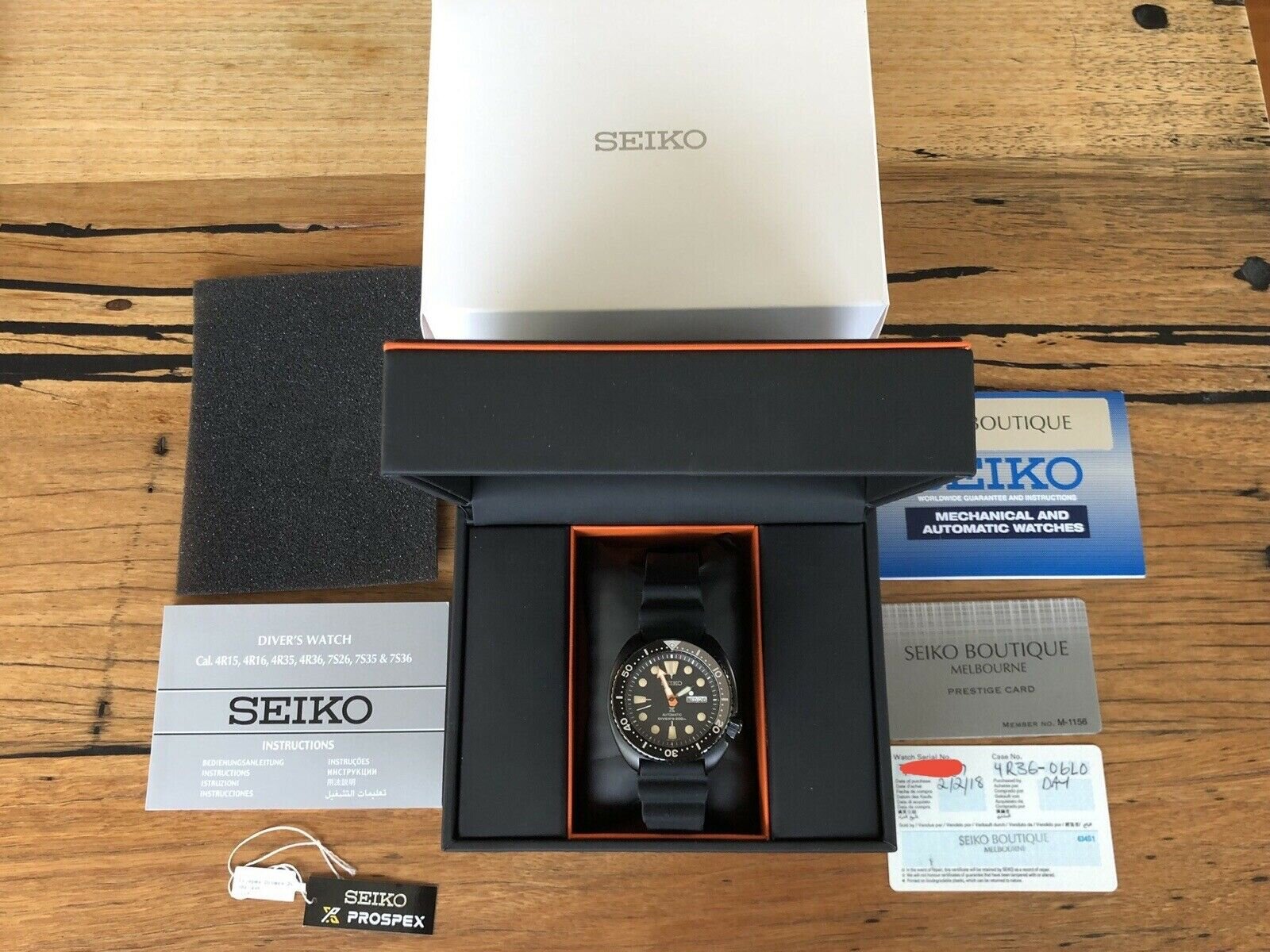 Seiko Prospex Diver SRPC49K Darth Turtle Limited Edition 2018 Seiko Watch Vault Australia