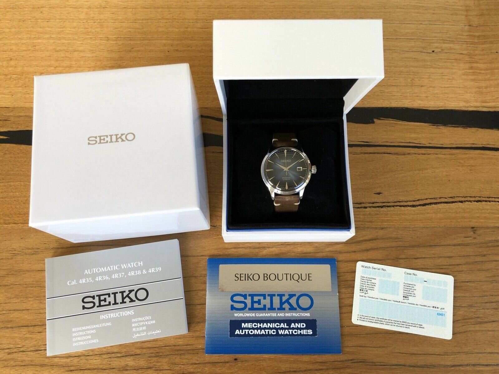 Seiko SRPB41 Presage Blue Moon Cocktail Time