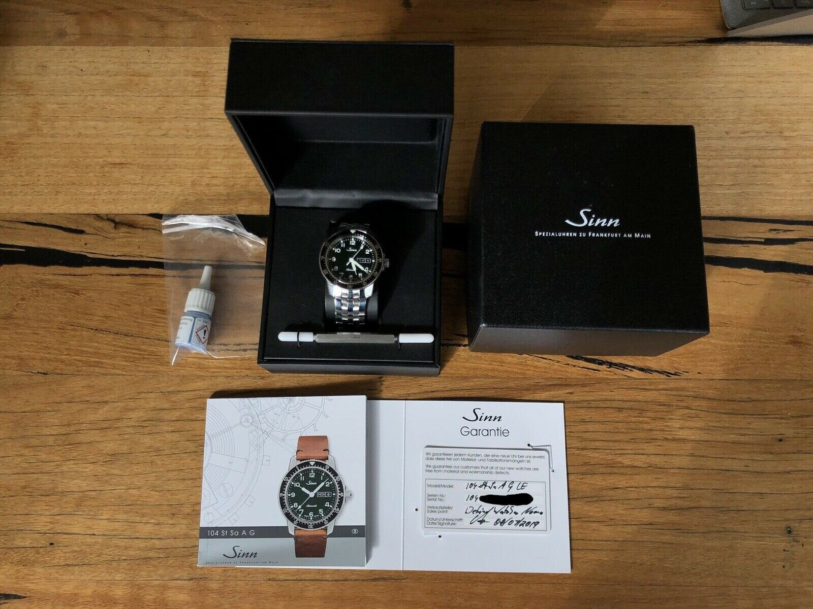 Sinn 104 Sa A G Pilot Watch Limited Edition with Green Dial - 2019