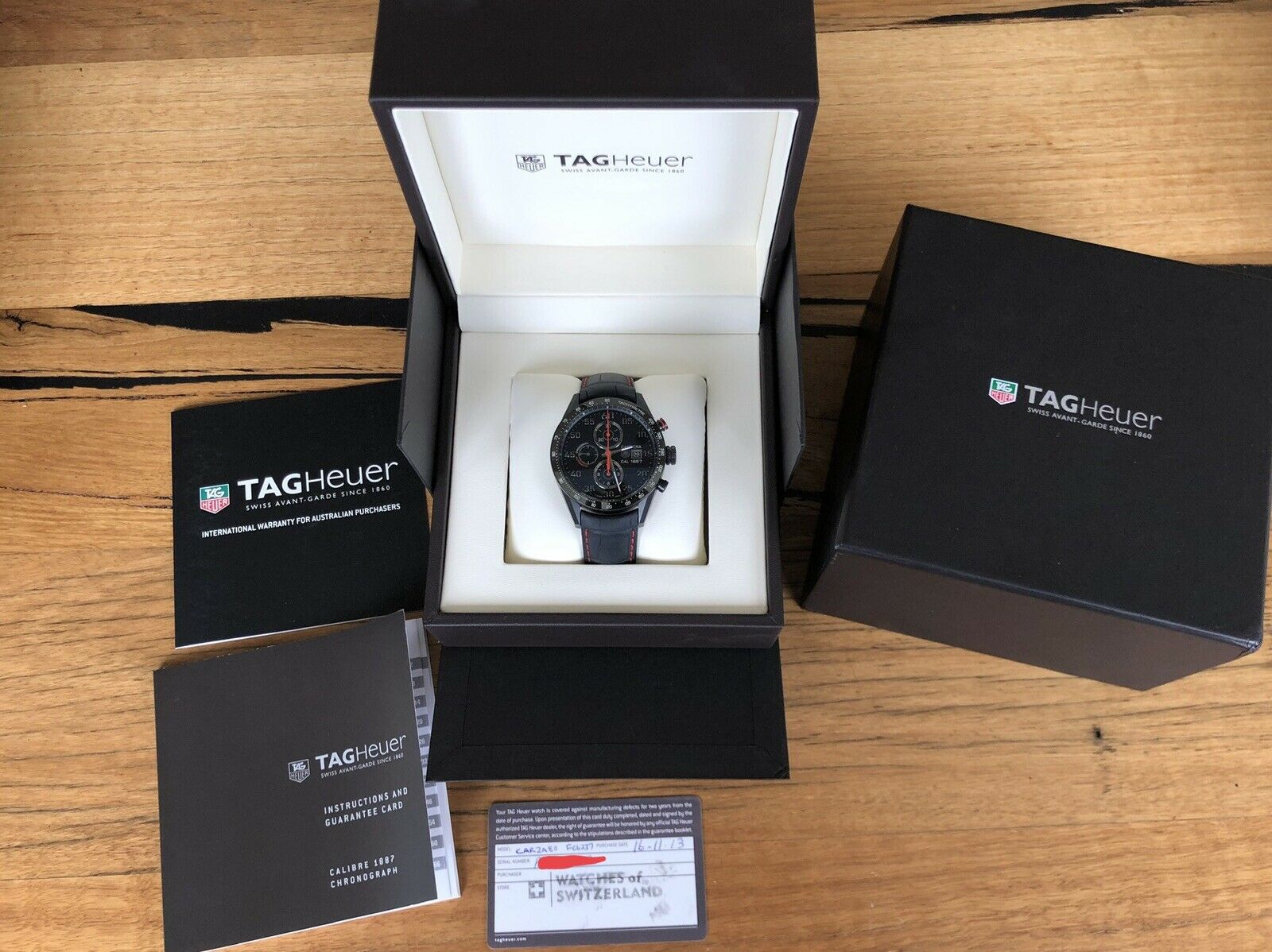 TAG HEUER Carrera Calibre 1887 CAR2A80.FC6237 43mm Titanium PVD - 2013