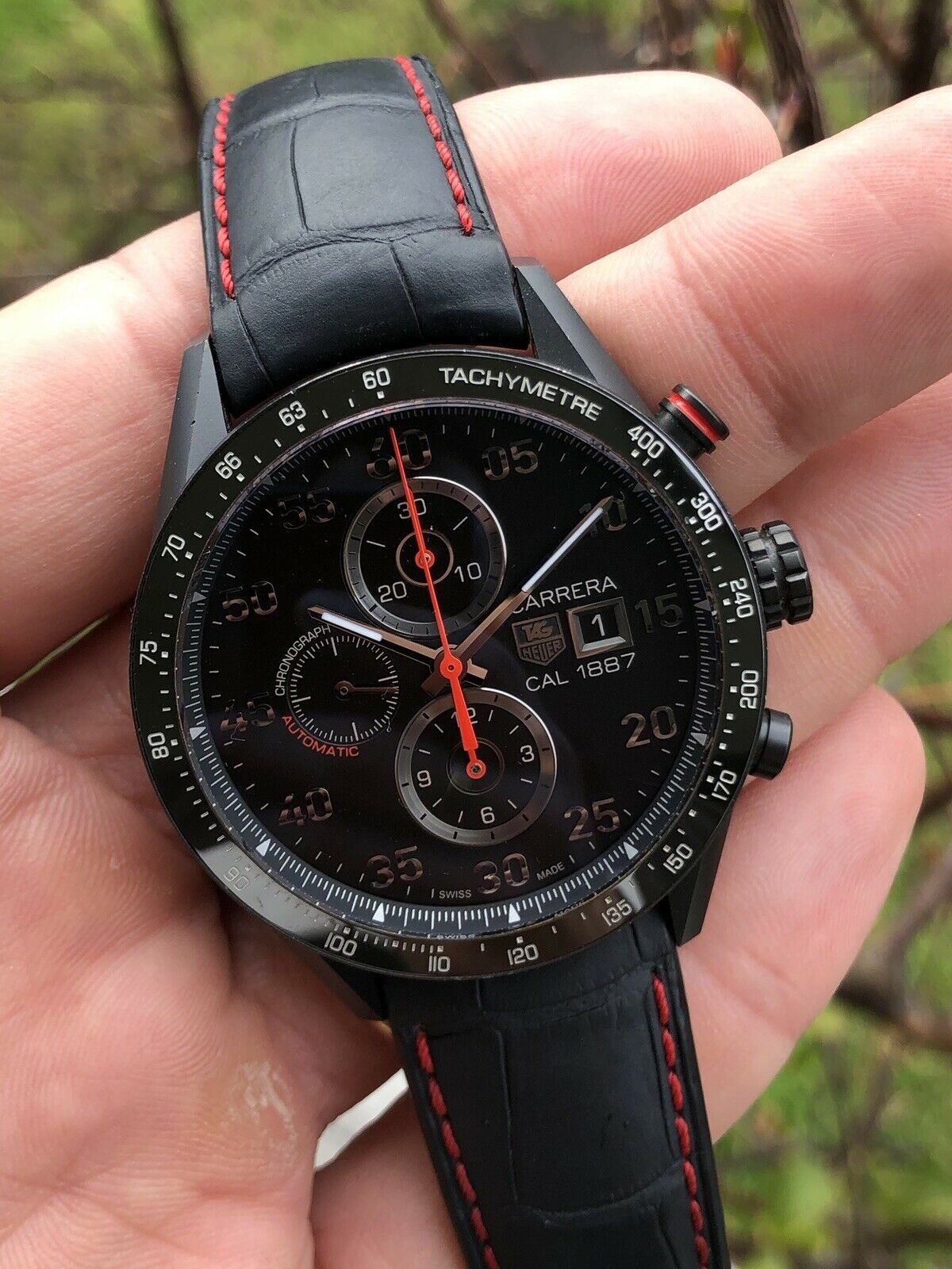 TAG HEUER Carrera Calibre 1887 CAR2A80.FC6237 43mm Titanium PVD 2013 Watch Vault Australia