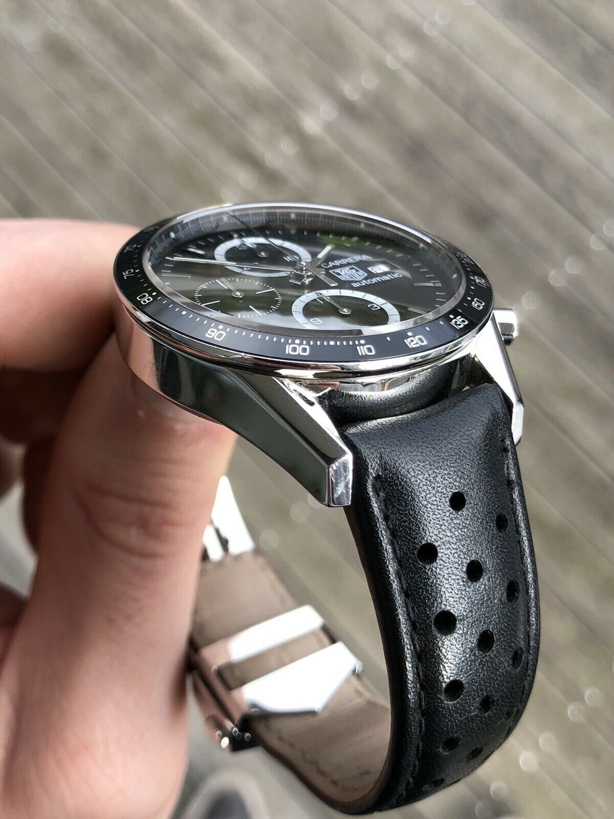 Tag heuer carrera cv2010 2025 leather strap