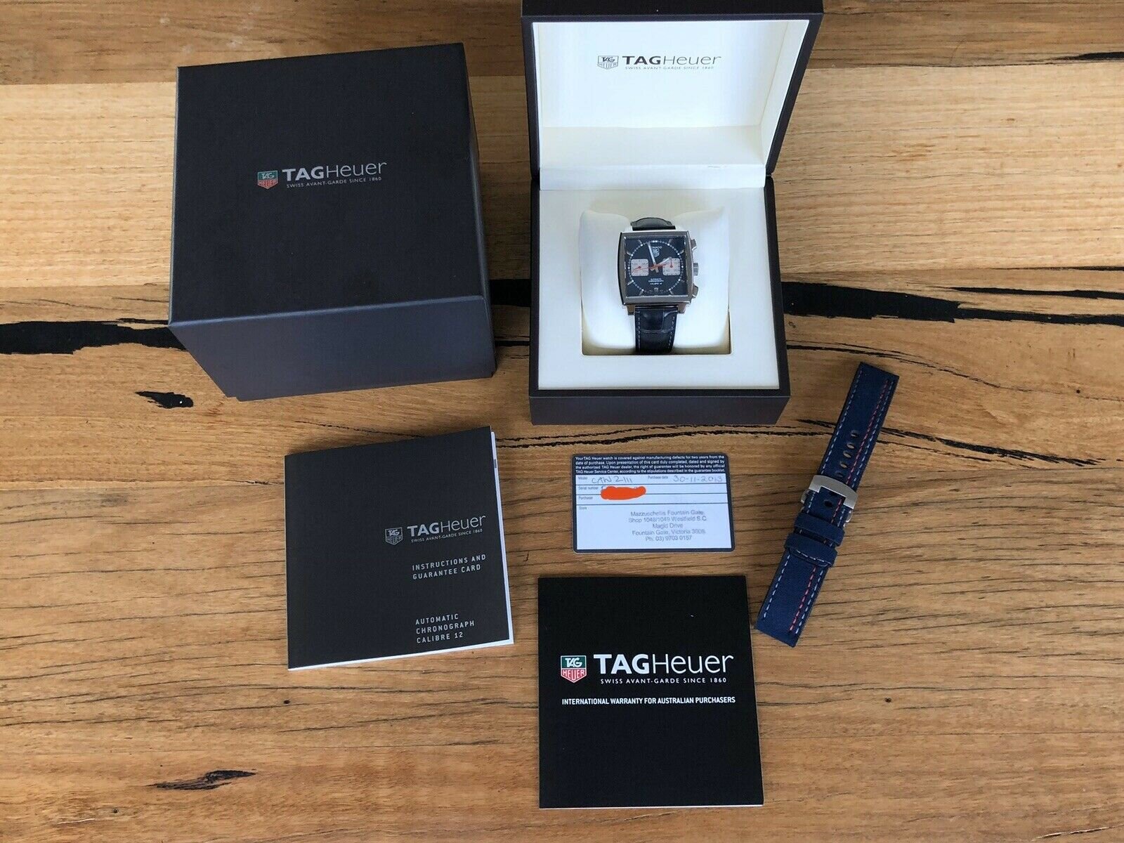 Tag Heuer Monaco Calibre 12 Blue Dial CAW2111.FC6183 'McQueen' - 2013