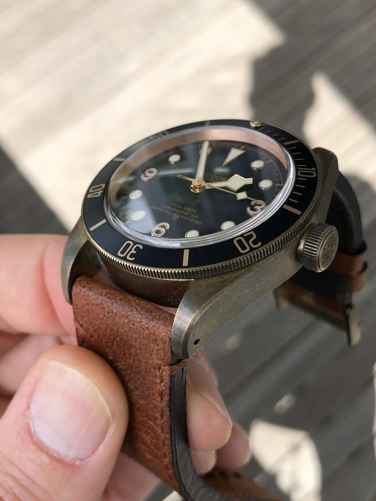 Black bay bronze green top