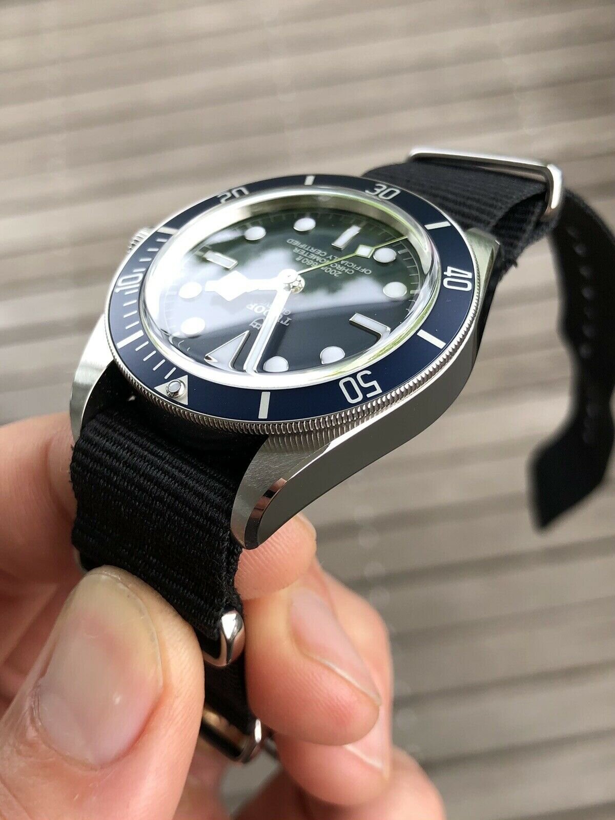 Tudor blue soft touch online strap
