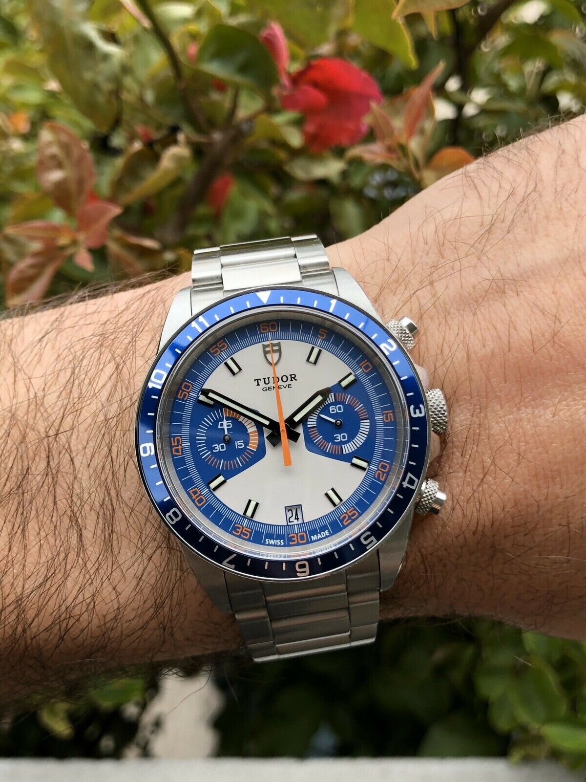 Tudor Heritage Chrono Blue 70330B 2015 - w/ Box and papers