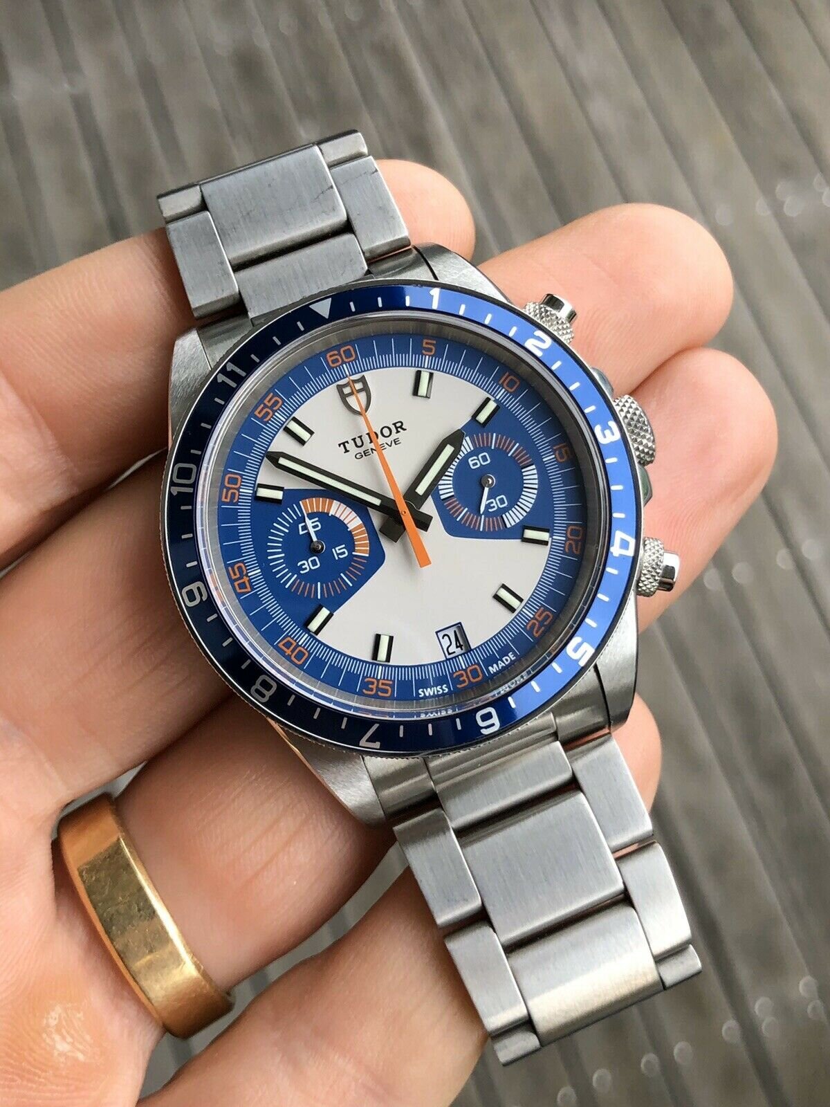 Tudor Heritage Chrono Blue 70330B 2015 - w/ Box and papers