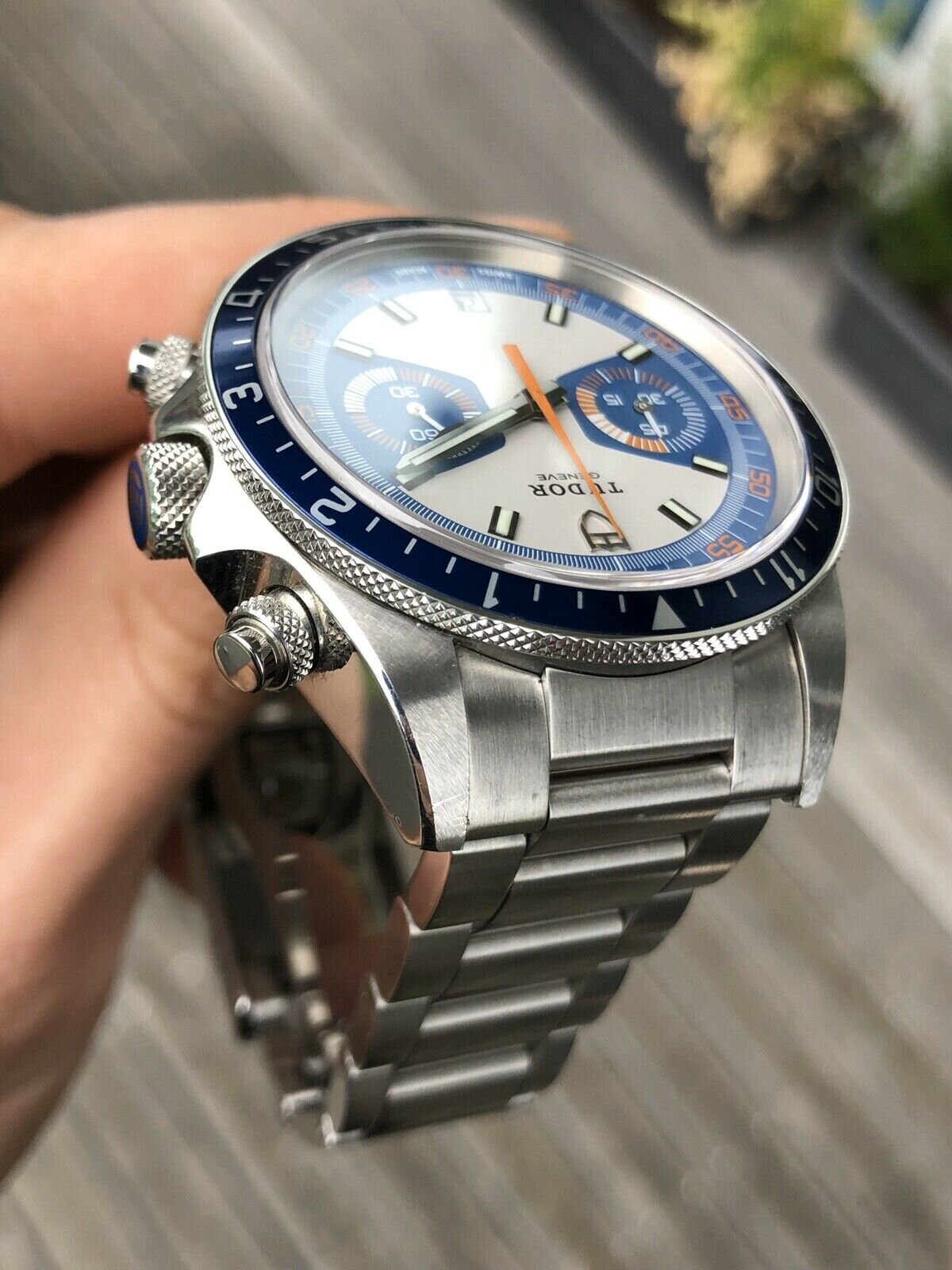 Tudor heritage chrono sales blue for sale