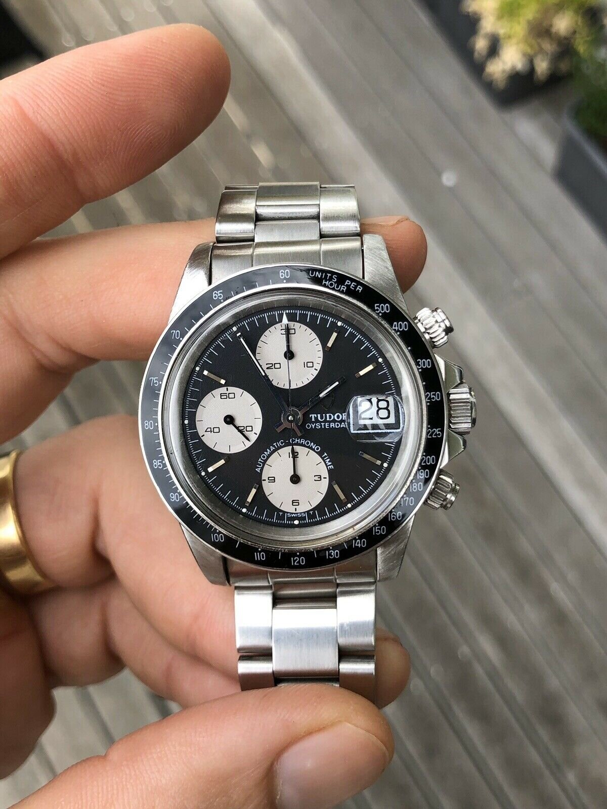 Tudor Oysterdate Big Block Chronograph 79160 1992 with box and