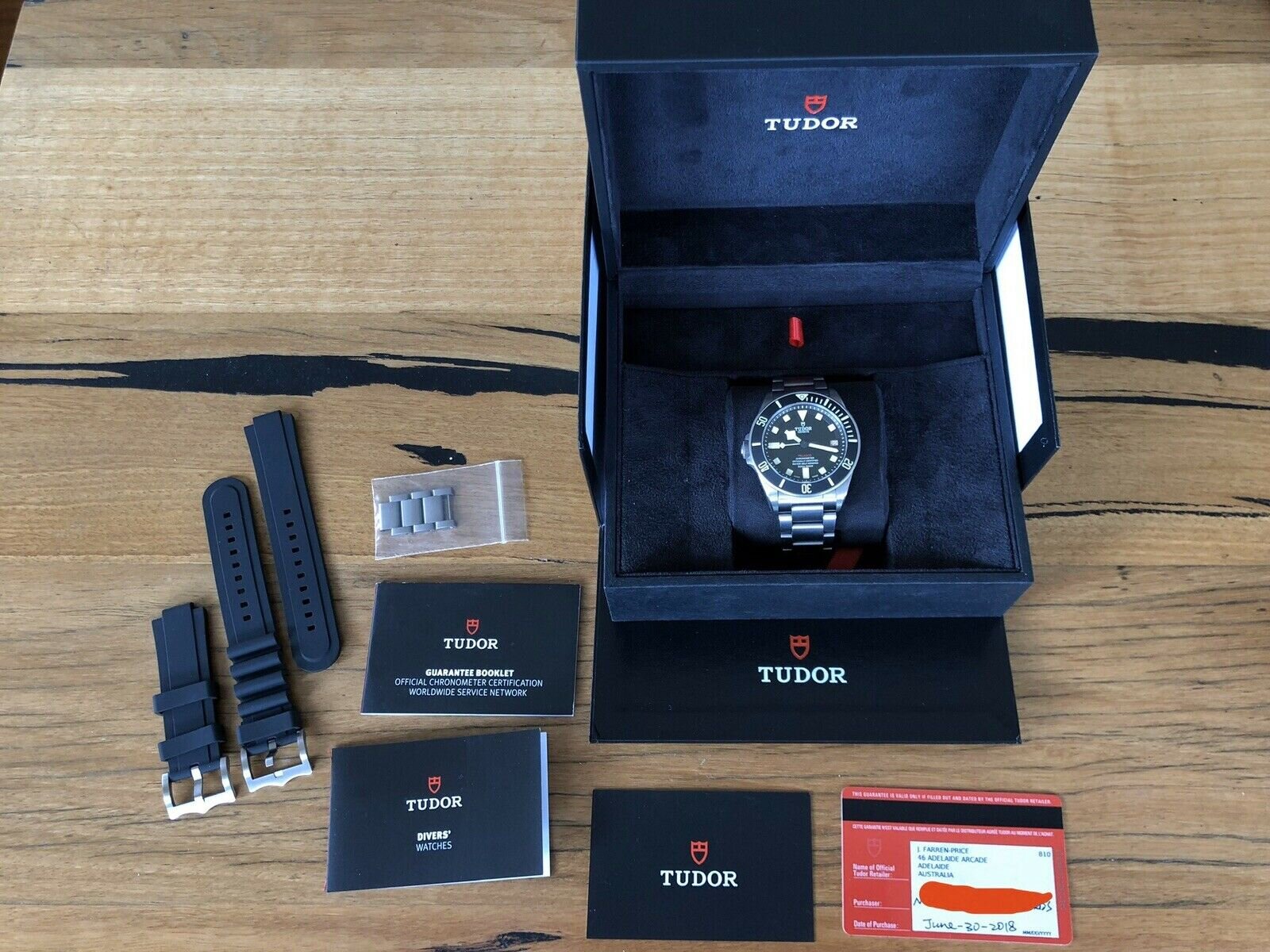 Tudor Pelagos LHD 25610TNL 2018 w box and papers Watch Vault Australia
