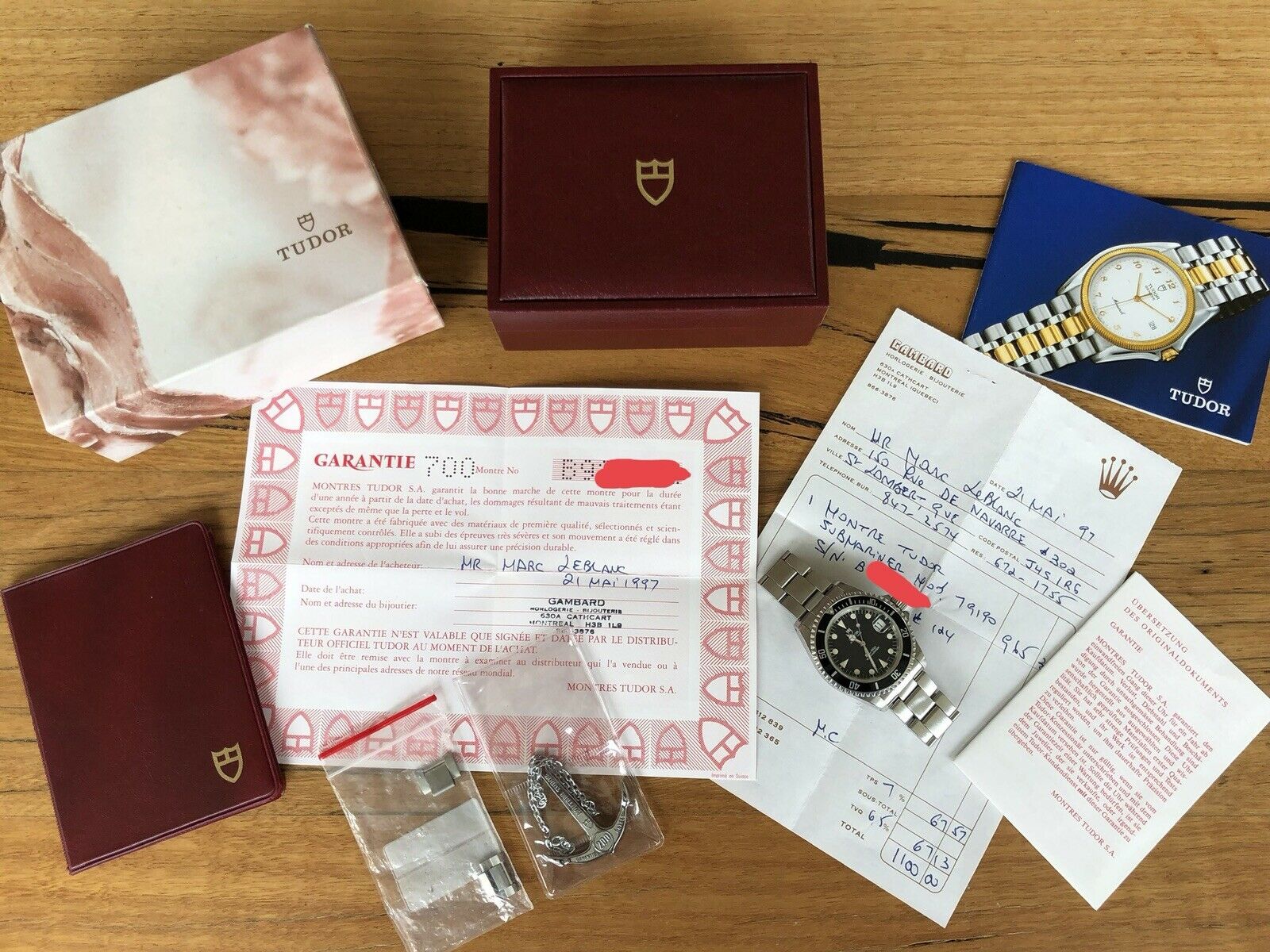 Tudor Submariner 79190 1997 Box and Papers Watch Vault Australia