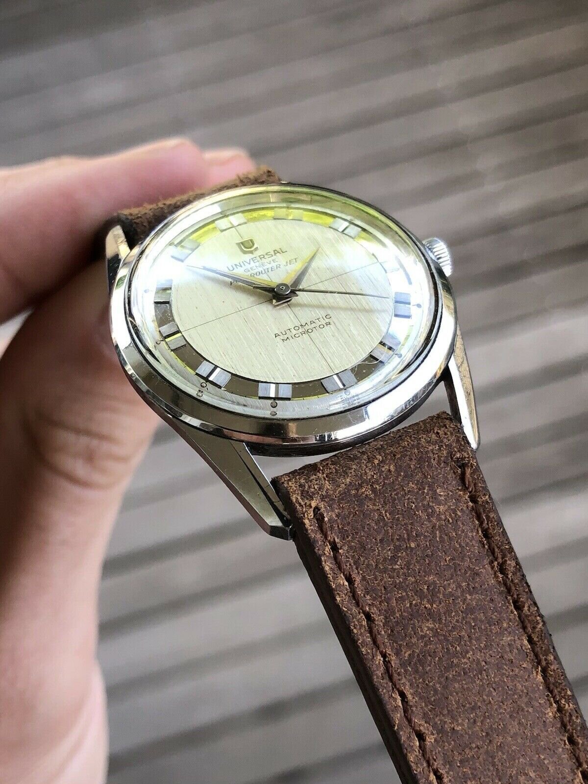 Universal Geneve Polerouter Jet Linen Dial 20355/4