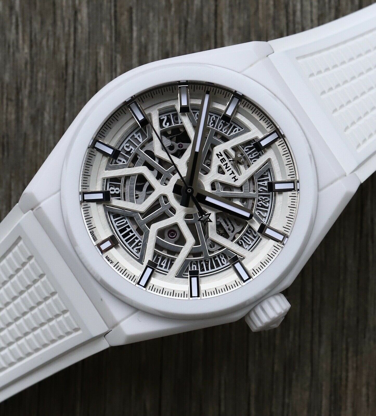 zenith defy skeleton white ceramic