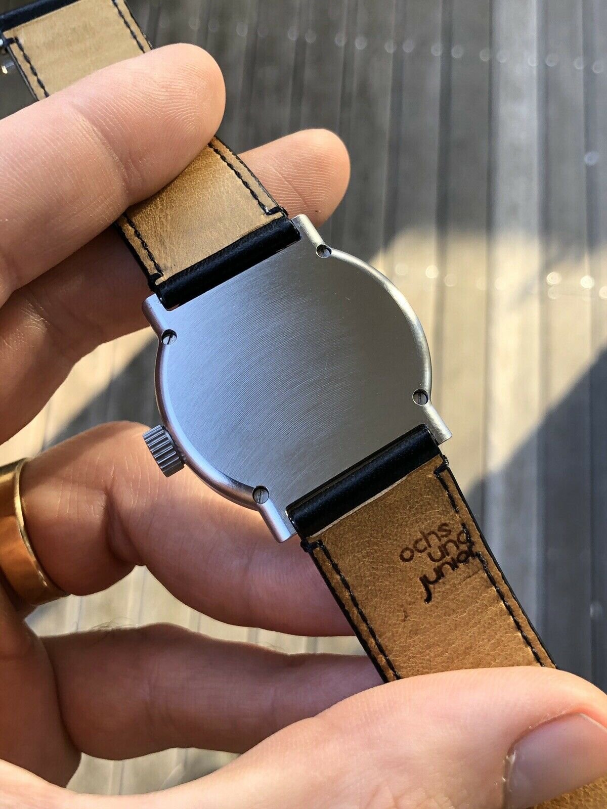 ochs und junior date Titanium watch